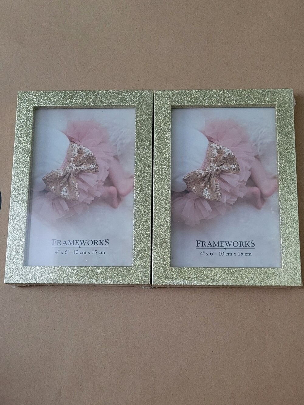 Set of 2 Glitter FrameWorks 4x6 Photo Frames